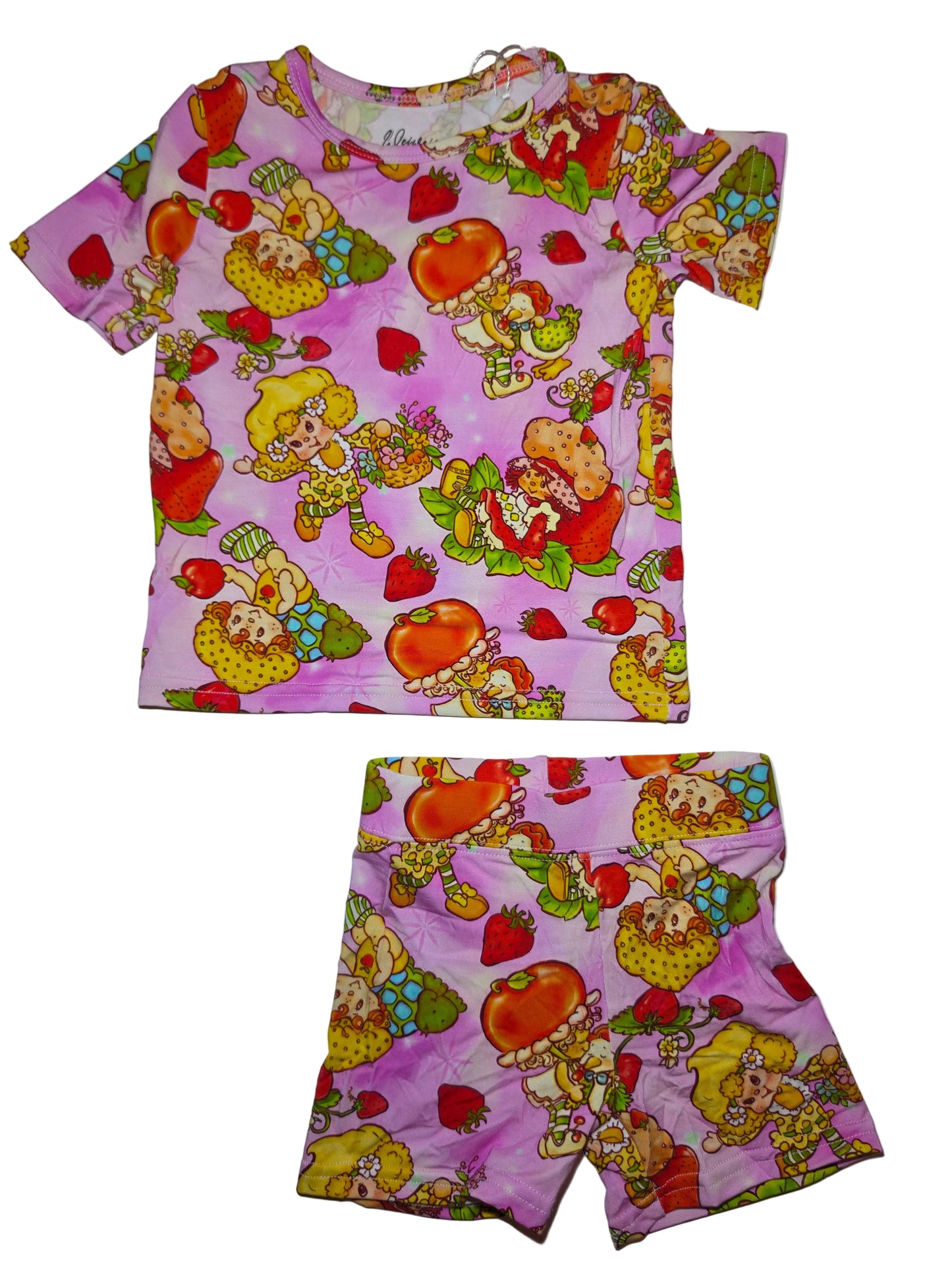 Strawberry Friends Bamboo Short Set (Biker Style)