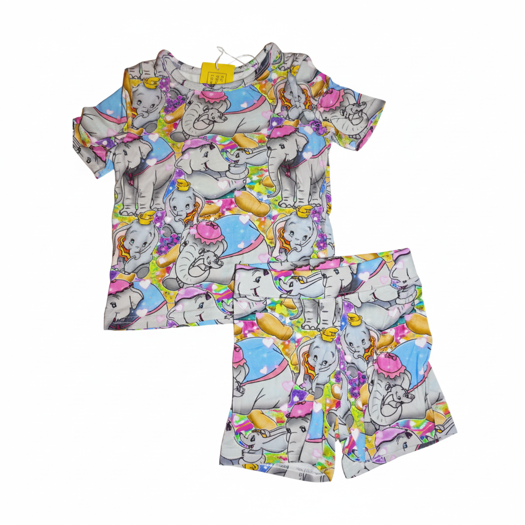 Elephant Bamboo Short Set (Biker Style)