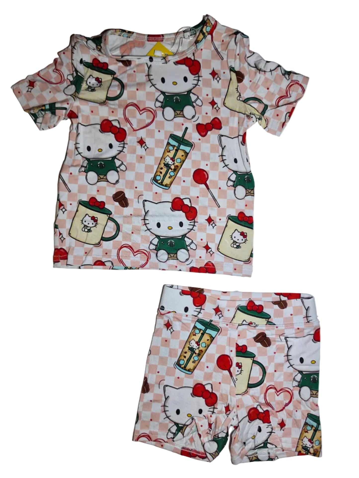 Kitty Starbie Bamboo Short Set (Biker Style)