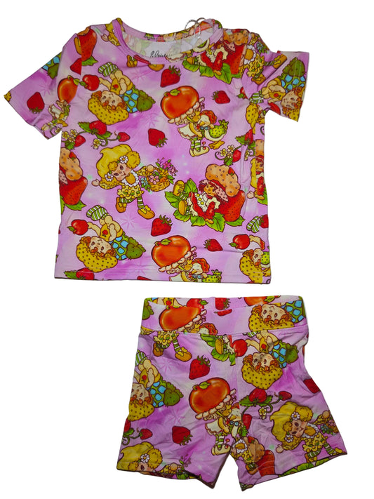 Strawberry Friends Bamboo Short Set (Biker Style)