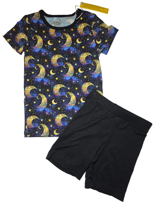 Moon Night Bamboo Short Set (Biker Style)