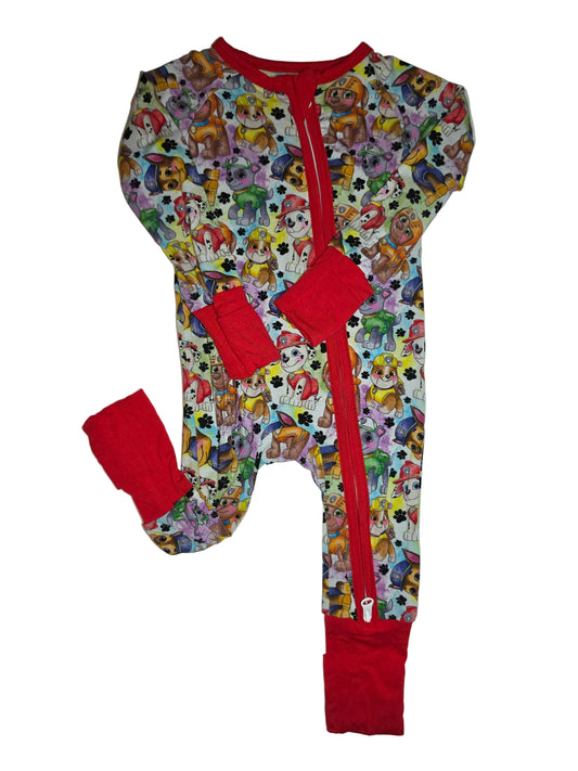 Patrol Friends Watercolor Bamboo Convertible Zippy