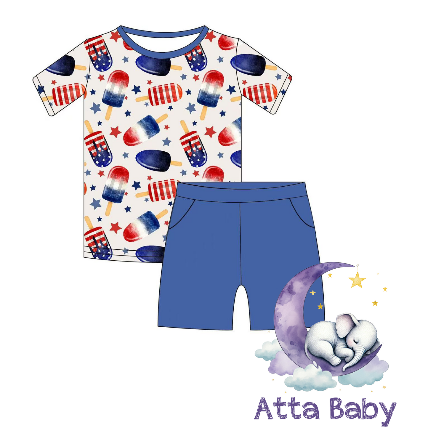 4th-sicles Bamboo Short Set (Biker Style)