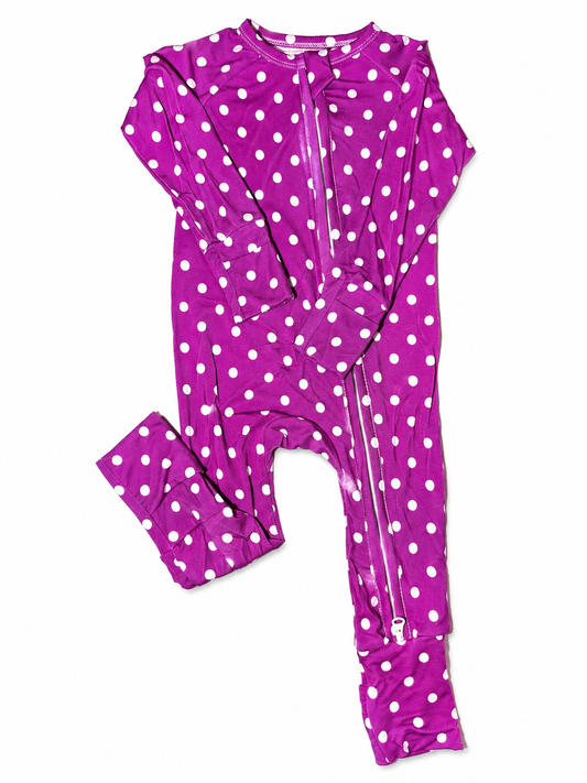Hot Pink Dots Bamboo Convertible Zippy