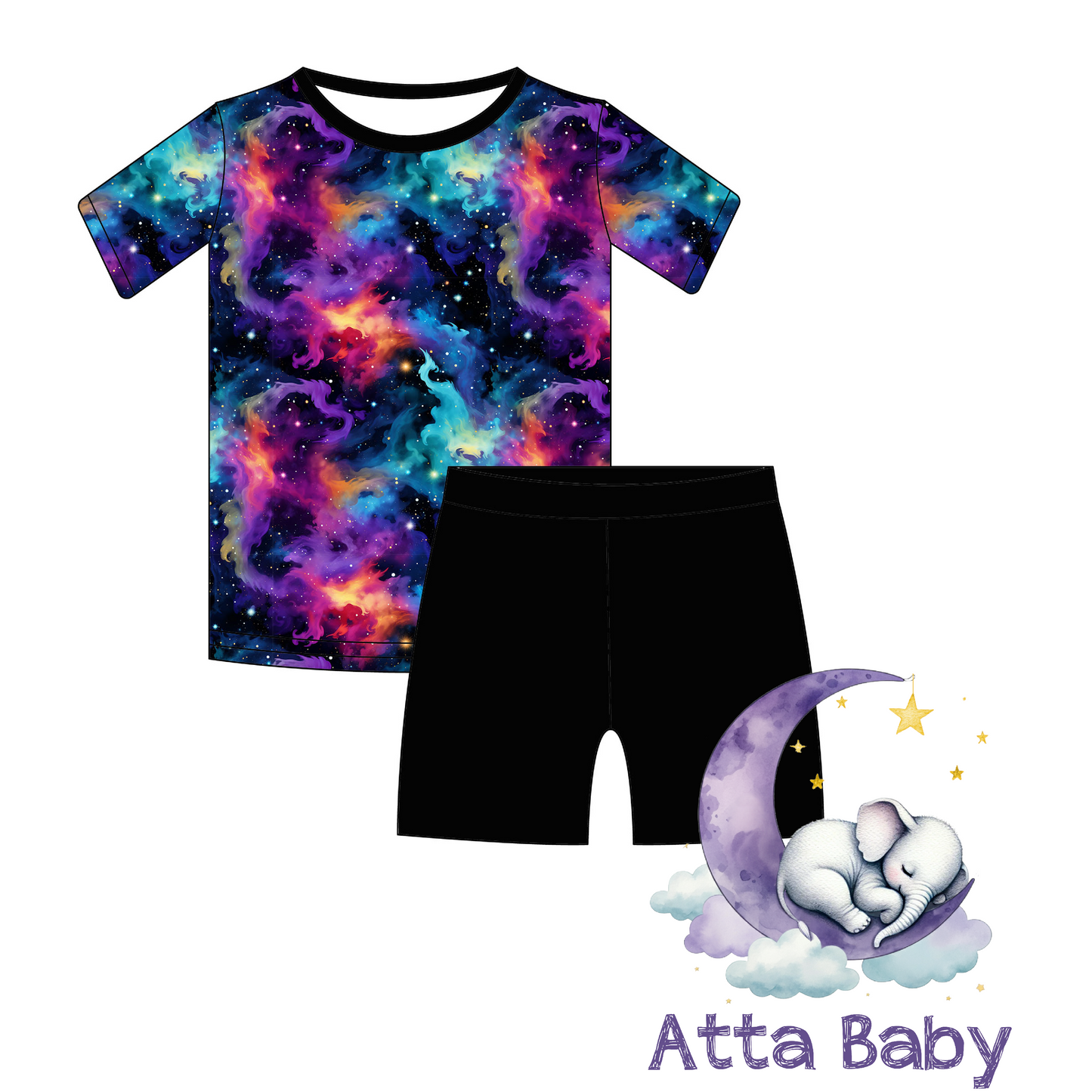 Galaxy Bamboo Short Set (Biker Style)