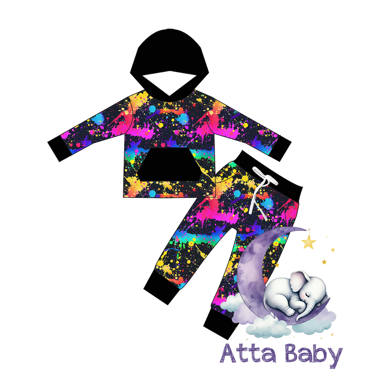 Paint Splatter Bamboo Jogger Set