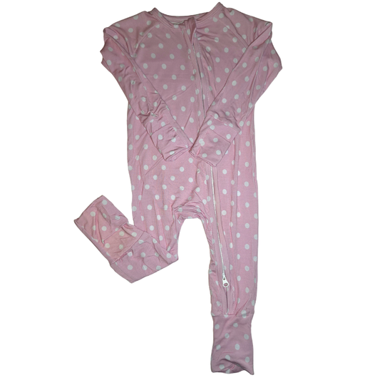 Soft Pink Dots Bamboo Convertible Zippy