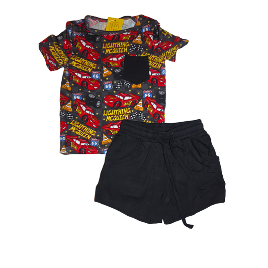 Lightning Pocket Tee Bamboo Short Set (Lounge Style)