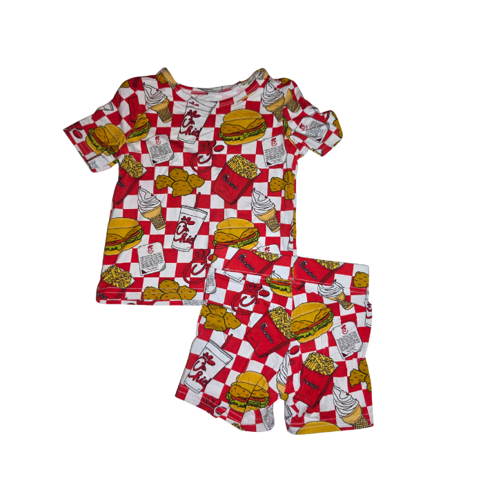 Eat Mo' Chicken Bamboo Short Set (Biker Style)