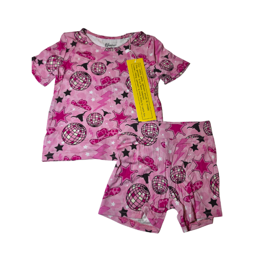 Country Disco Bamboo Short Set (Biker Style)